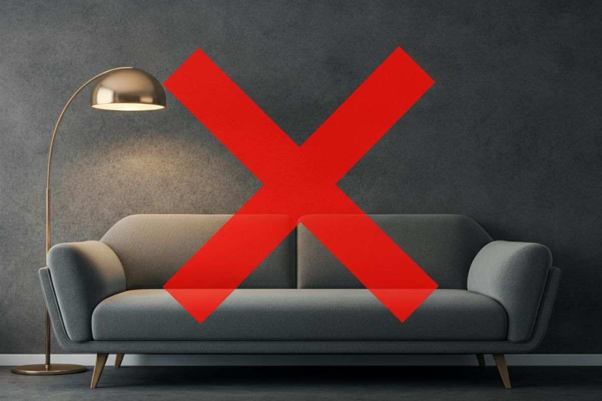 No parete vuota divano