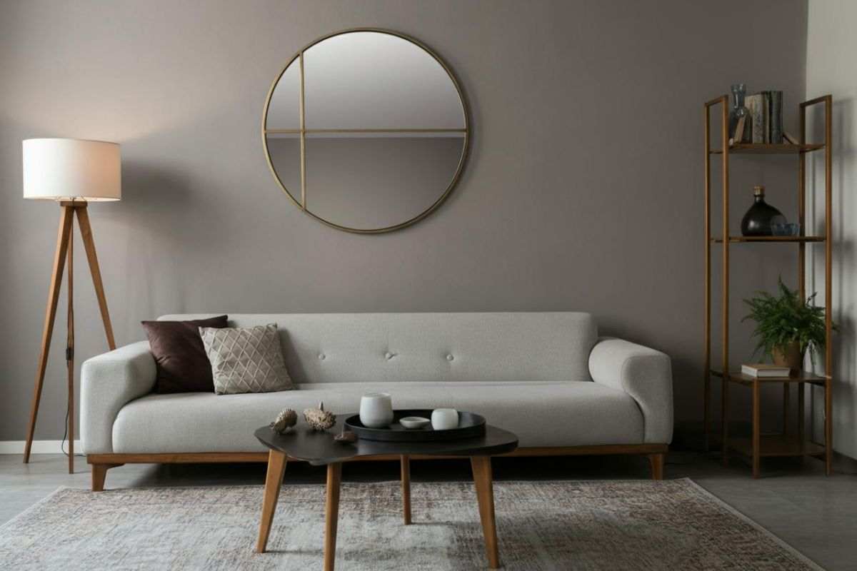 Specchio sopra il divano